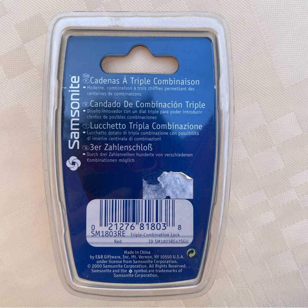 Samsonite Triple Combination Lock NEW - Picture 3 of 3